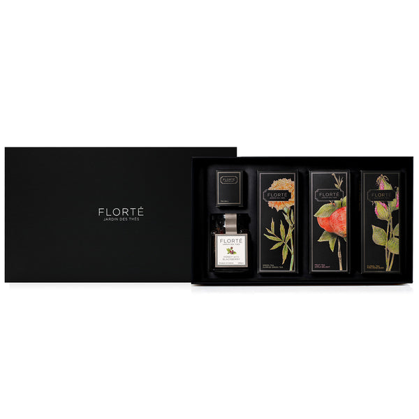 3 Teas with Honey and Tea Strainer Gift Set - Calla
