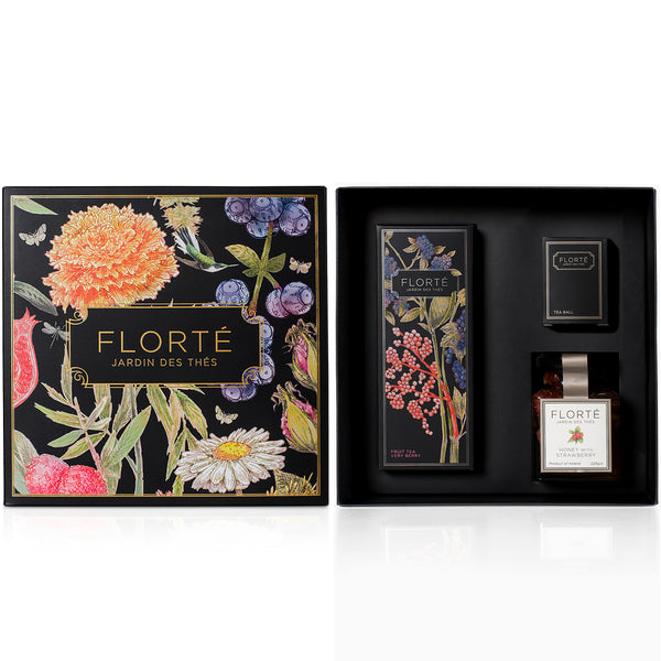 Florté Gift Set with 1 Loose Tea, 1 Fruit Honey & 1 Tea Strainer