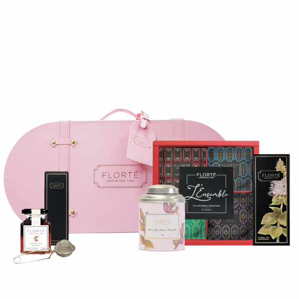 Pink Leather Bag Gift Set - Large