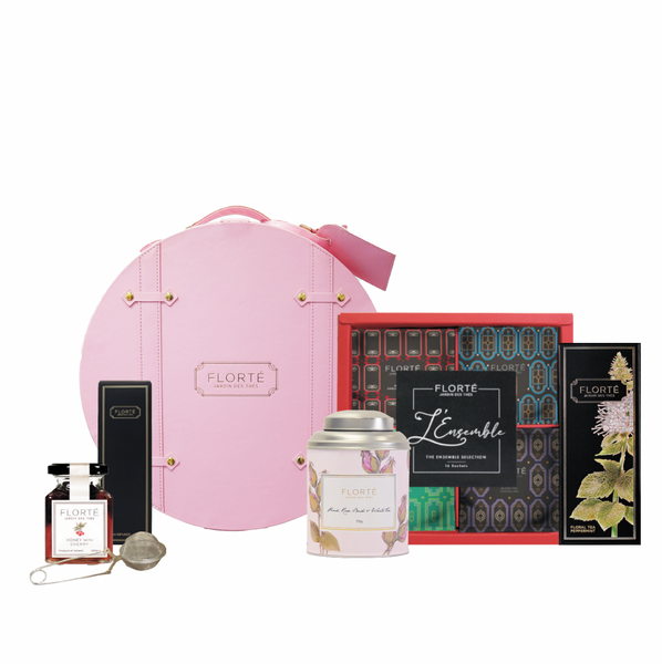 Pink Leather Bag Gift Set - Small