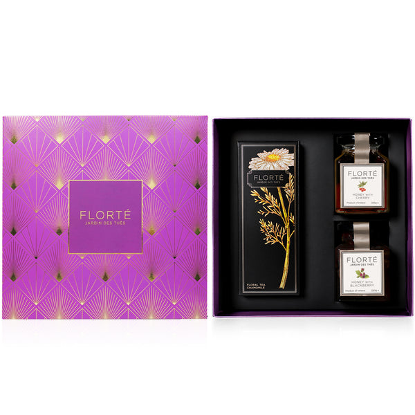 Florté Gift Set with 1 Loose Tea & 2 Fruit Honeys