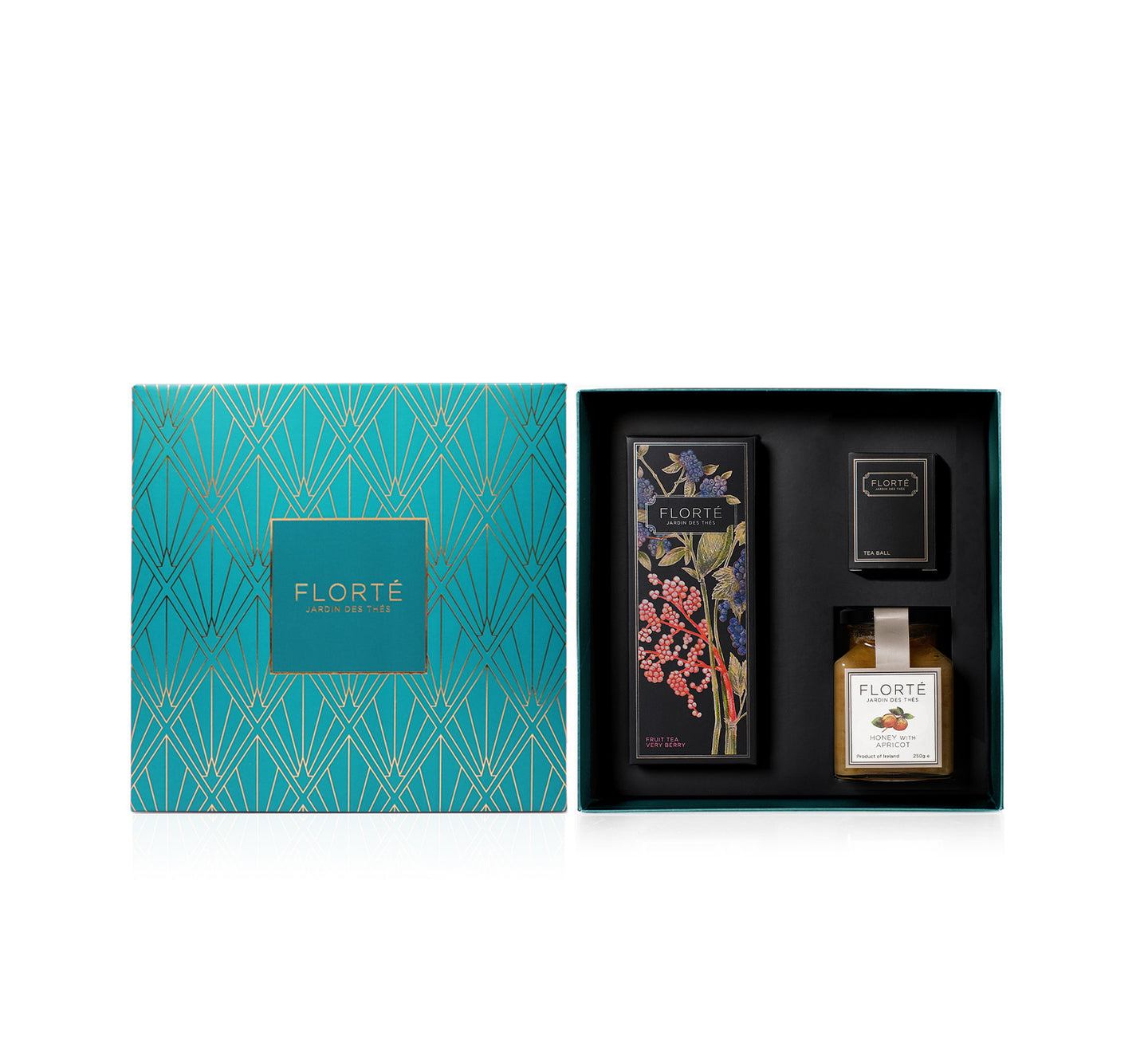 Florté Gift Set with 1 Loose Tea, 1 Fruit Honey & 1 Tea Strainer