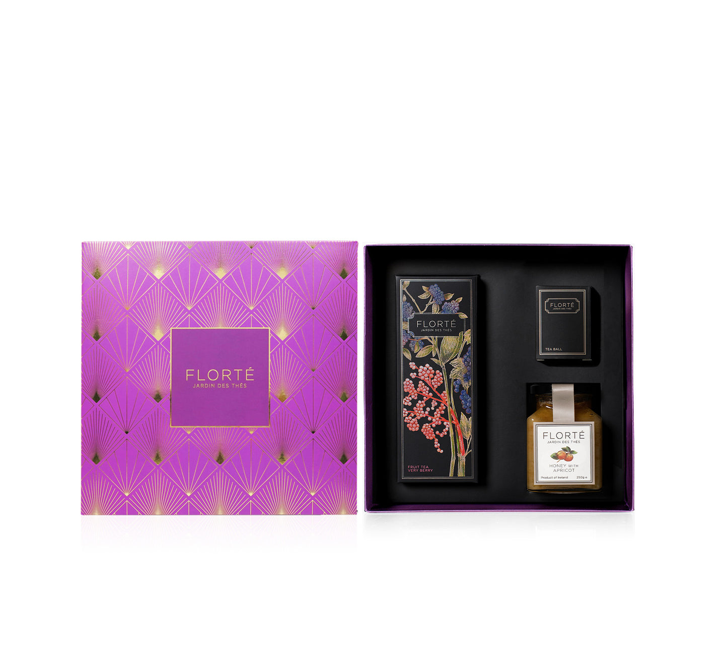 Florté Gift Set with 1 Loose Tea, 1 Fruit Honey & 1 Tea Strainer