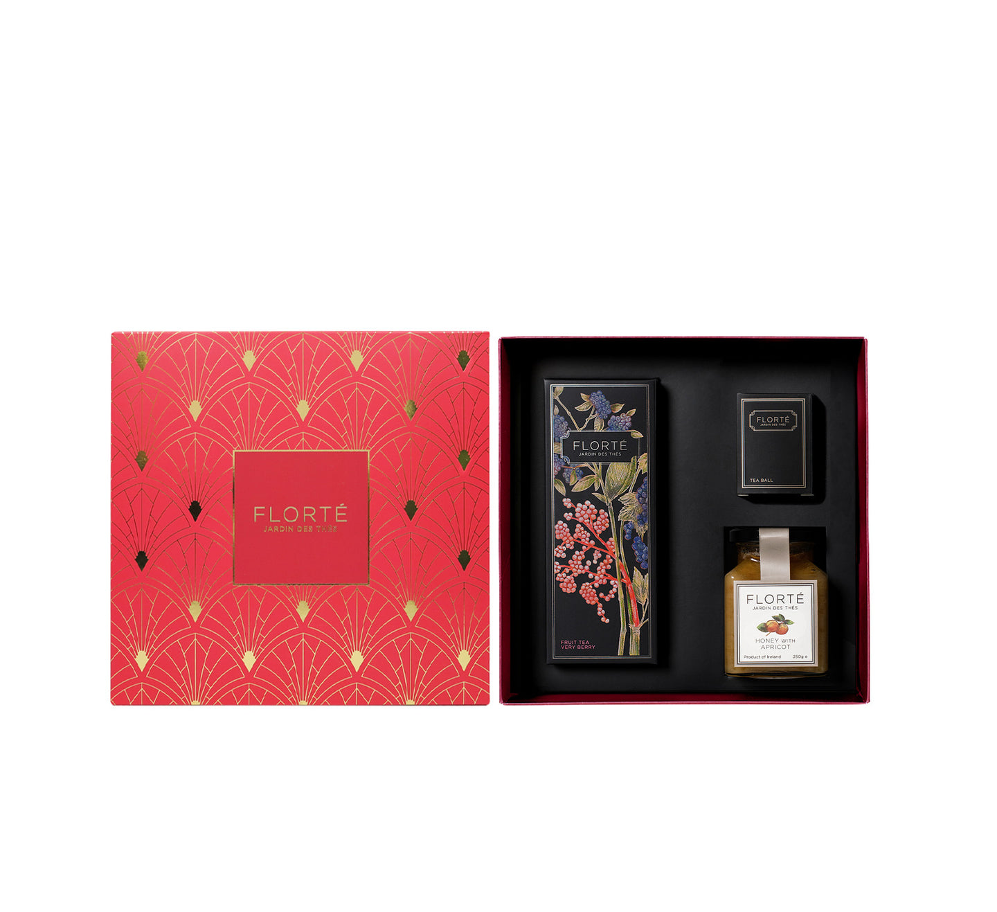 Florté Gift Set with 1 Loose Tea, 1 Fruit Honey & 1 Tea Strainer