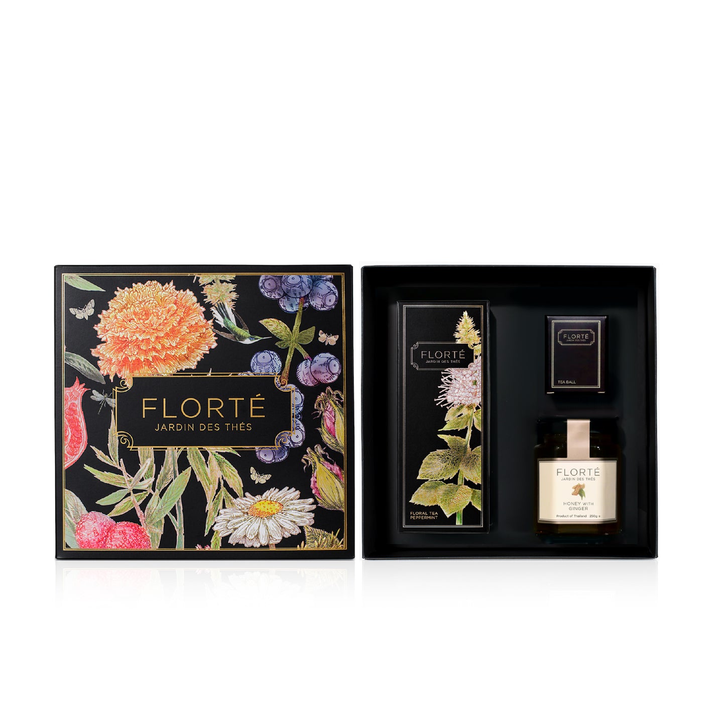 Florté Gift Set with 1 Loose Tea, 1 Fruit Honey & 1 Tea Strainer
