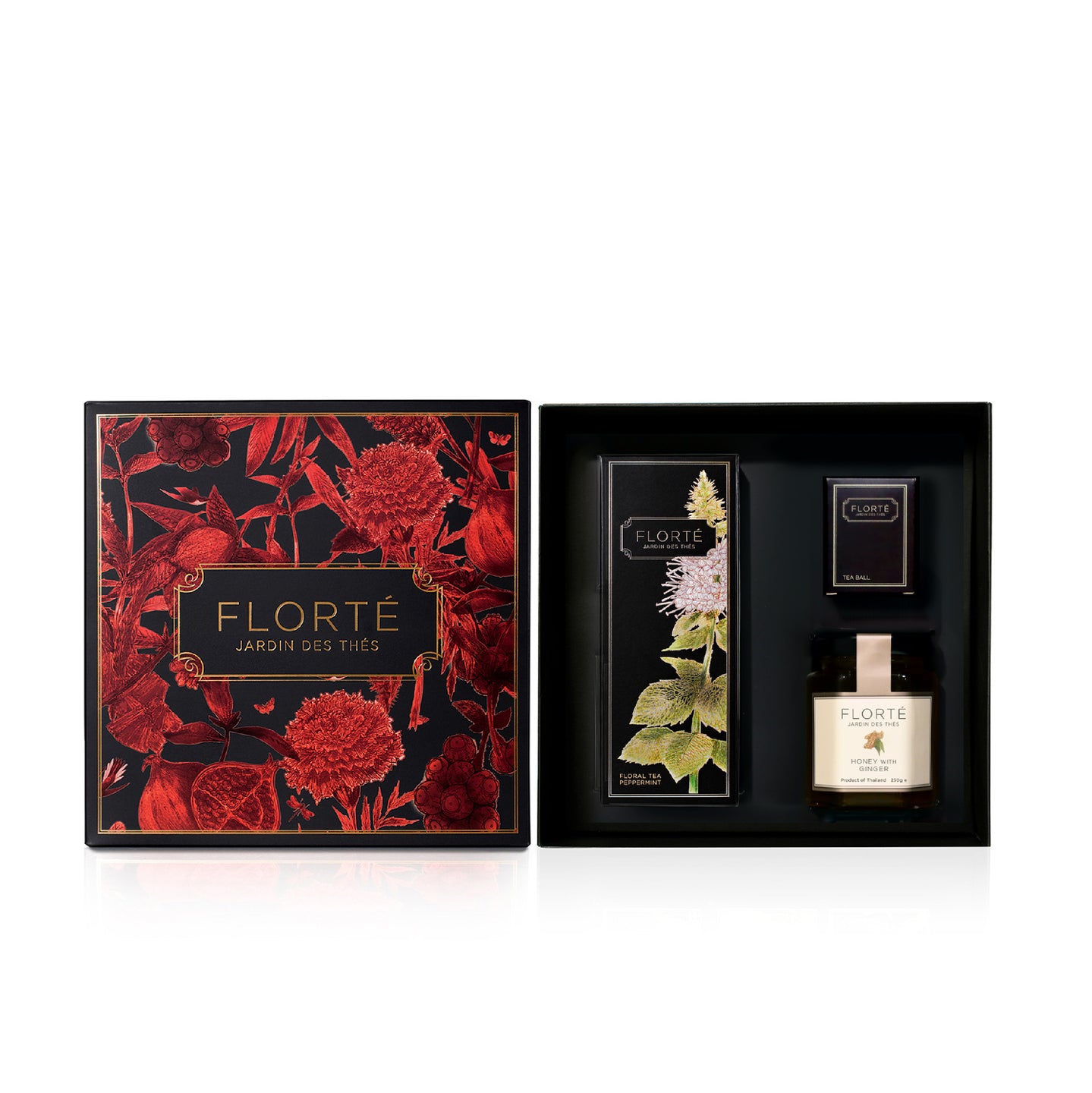 Florté Gift Set with 1 Loose Tea, 1 Fruit Honey & 1 Tea Strainer