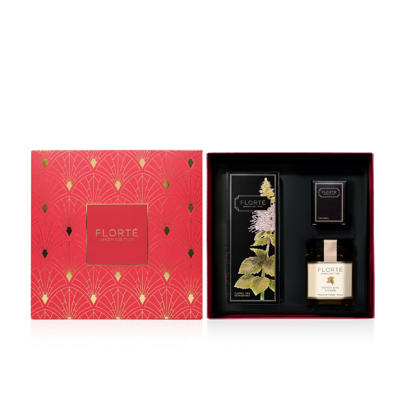 Florté Gift Set with 1 Loose Tea, 1 Fruit Honey & 1 Tea Strainer