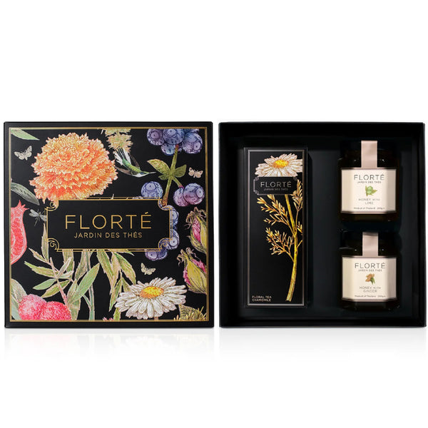 Florté Gift Set with 1 Loose Tea & 2 Fruit Honeys