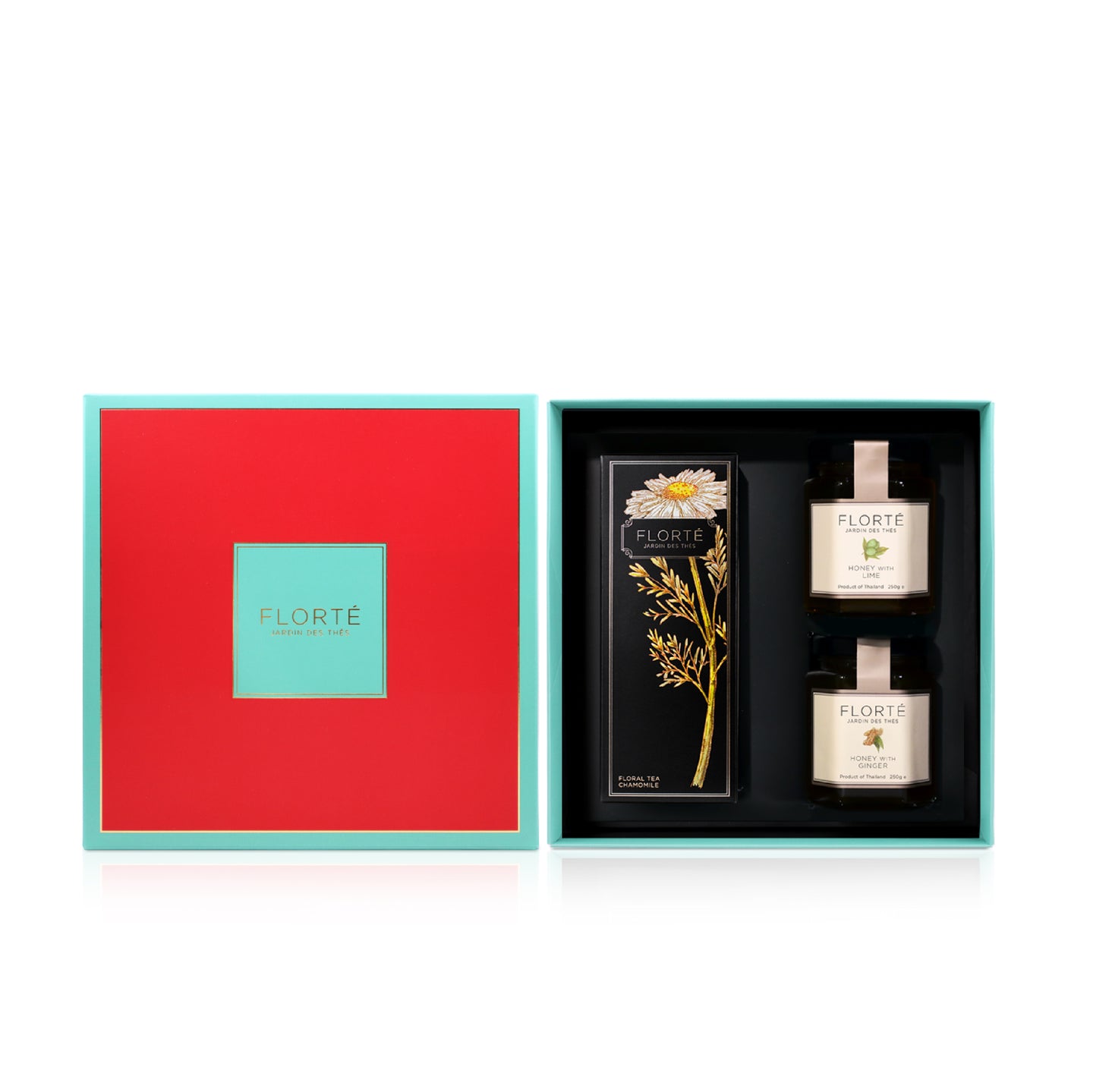 Florté Gift Set with 1 Loose Tea & 2 Fruit Honeys