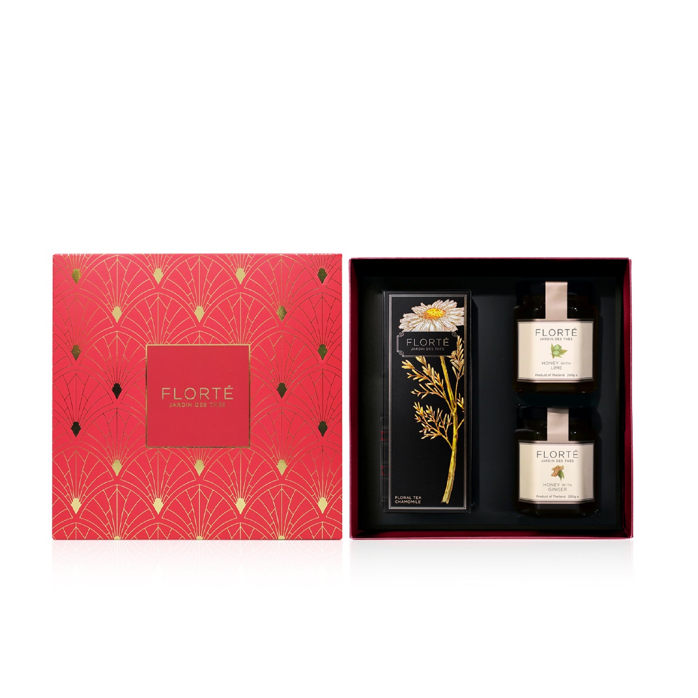 Florté Gift Set with 1 Loose Tea & 2 Fruit Honeys