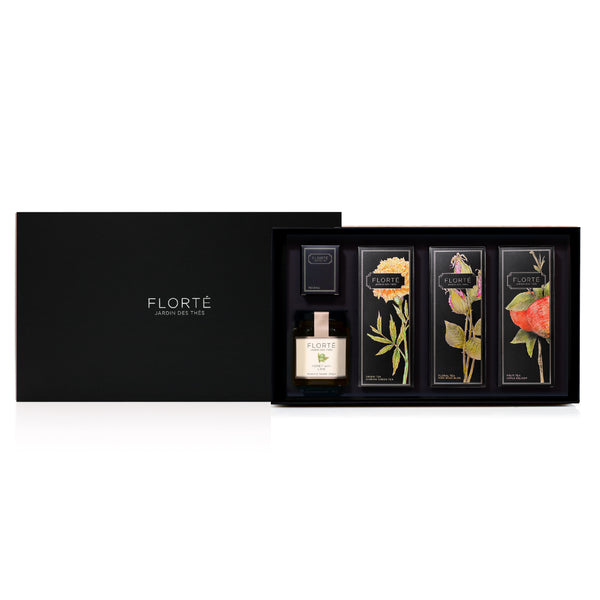 3 Teas with Lime Honey and Tea Strainer Gift Set - Calla