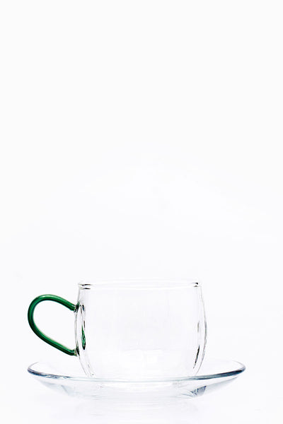 'Le Jardin' Tea Cup & Saucer - Emerald