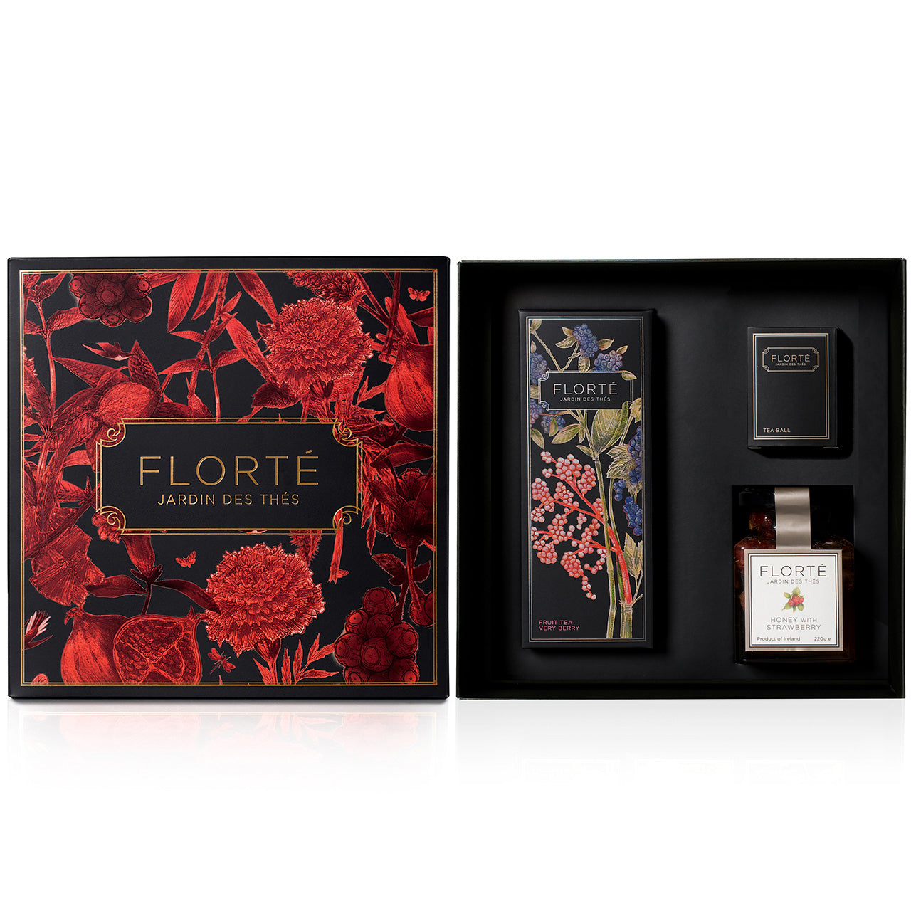 Florté Gift Set with 1 Loose Tea, 1 Fruit Honey & 1 Tea Strainer